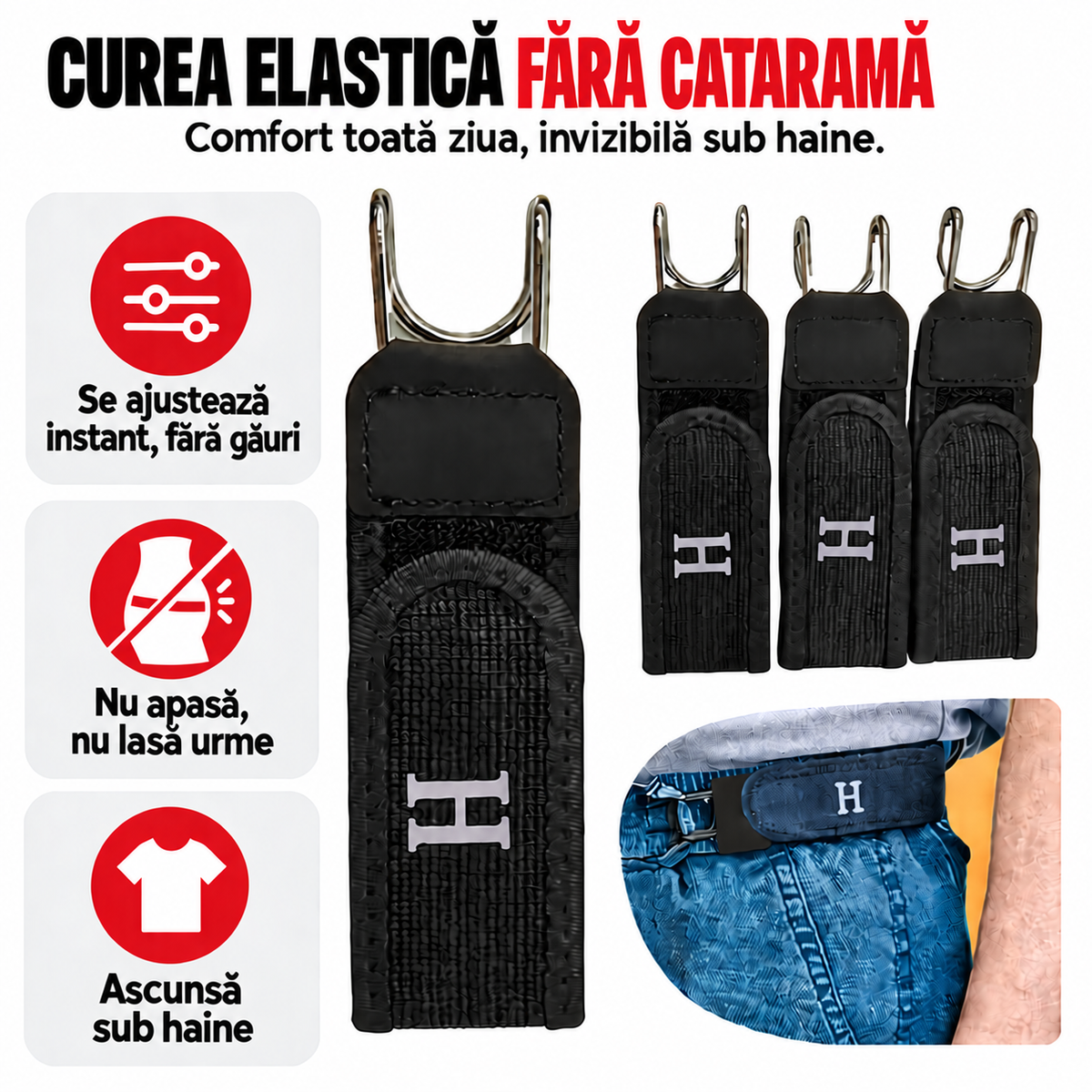 Curea Elastică Fără Cataramă – Comfort Fit
